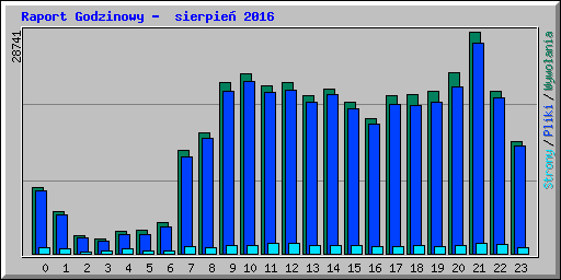 Raport Godzinowy -  sierpie� 2016